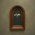2x4" Arched Wooden Frame With Dried Flowers, Botanical Art, Handcrafted Wall Art, Vintage Style