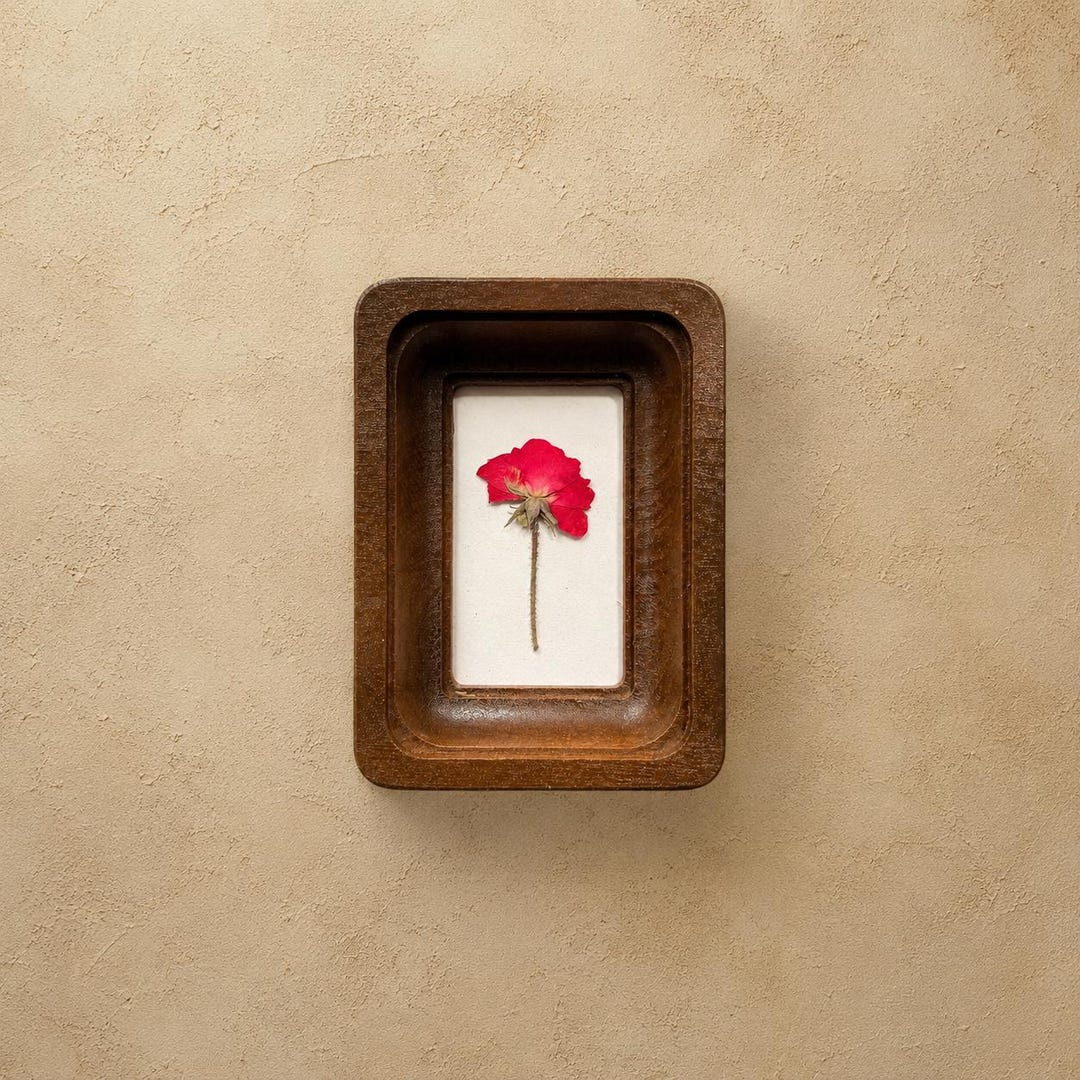 Mini 2x3 Pressed Flower Frame, Botanical Decor, Dried Flowers, Wall Art, Handmade